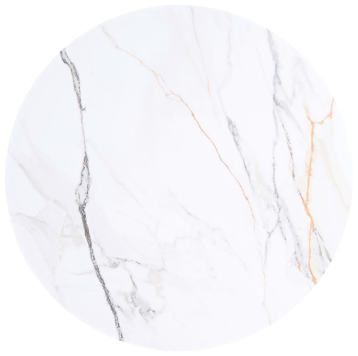 ESSTISCH in Metall, Keramik 100/100/76 cm  - Beige/Schwarz, Design, Keramik/Metall (100/100/76cm) - Xora