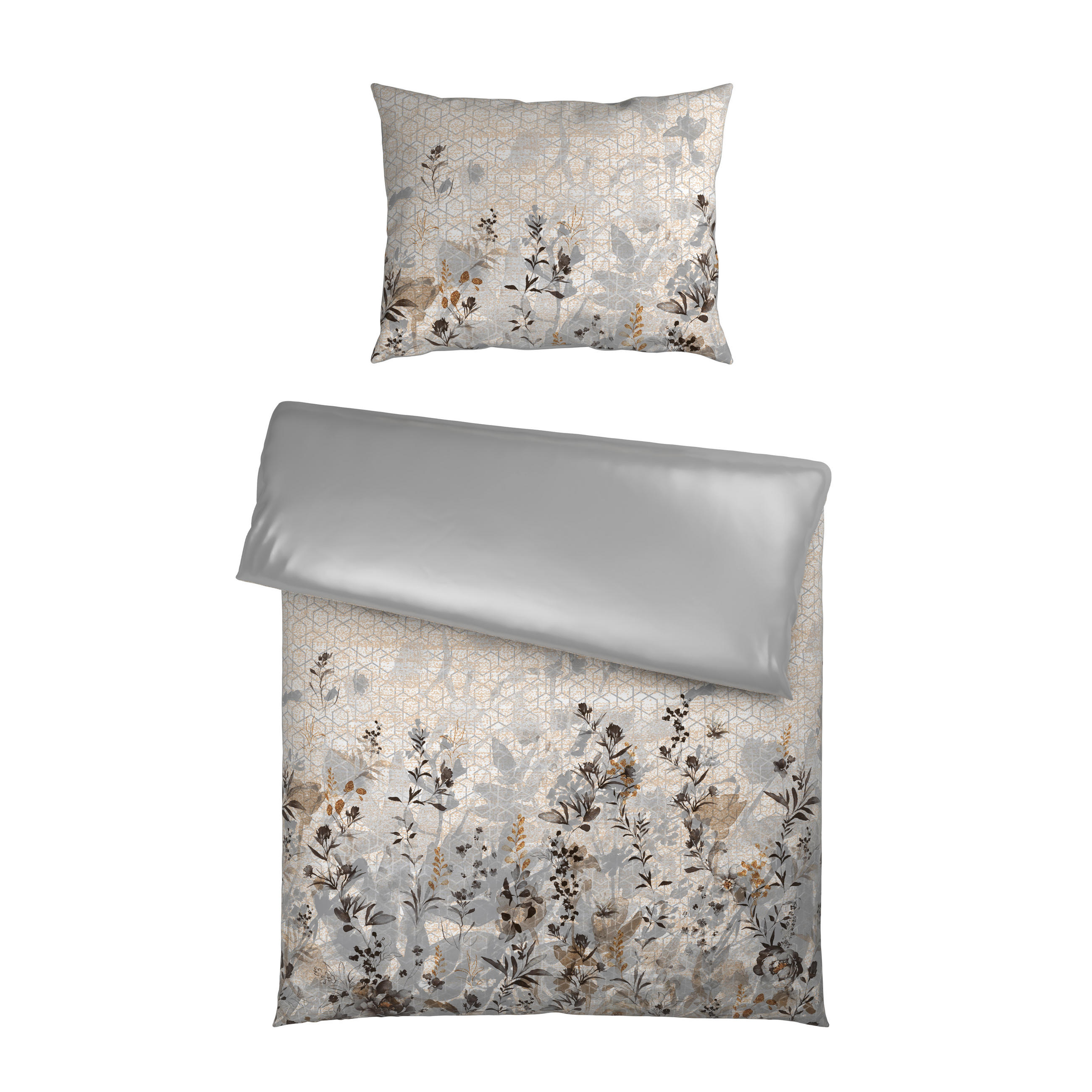 POSTELJINA S DVA LICA 140/200 cm   - siva, tekstil (140/200cm) - Novel