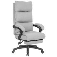 KONTORSSTOL  i teddy tyg ljusgrå  - ljusgrå/svart, Design, metall/textil (64,5/112-120/65cm) - Carryhome