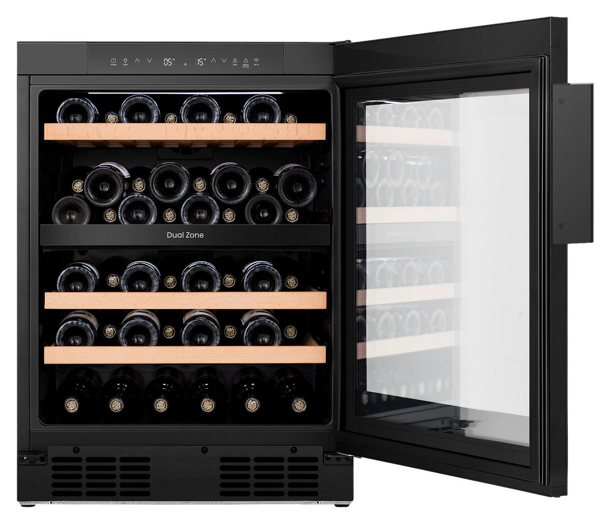 WEINKLIMASCHRANK RW3N122GSLF  - Schwarz, MODERN, Glas/Metall (59,5/81,9/57,5cm) - Hisense