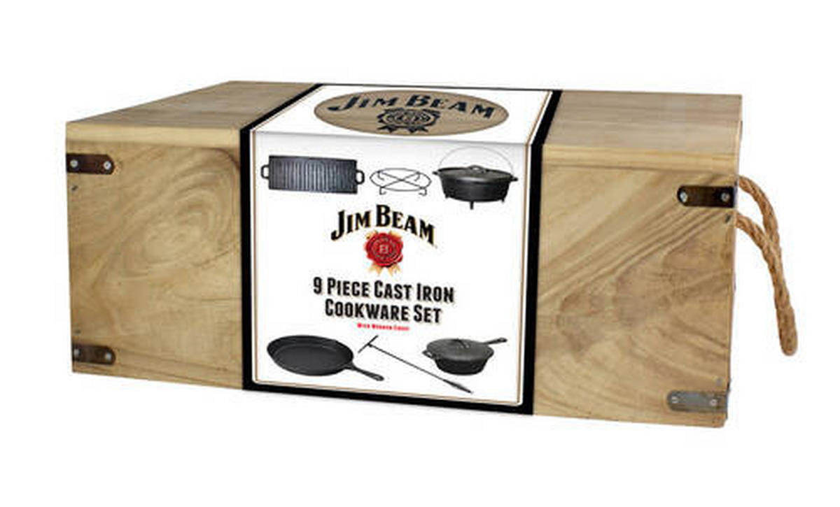 DUTCH-OVEN-SET  Schwarz  - Schwarz, Trend, Metall (54/31/25cm) - Jim Beam