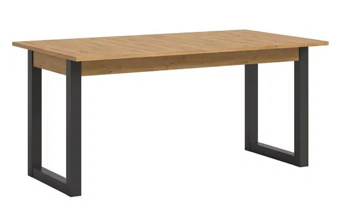 Masă din material pe bază de lemn, 150-190/90/76 cm,   - stejar Artisan/antracit, Konventionell, material pe bază de lemn (150-190/90/76cm) - MID.YOU