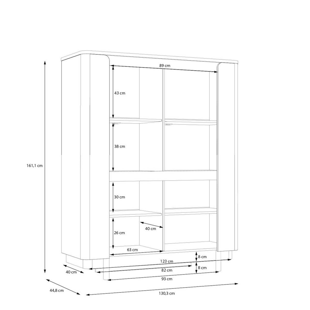 Comodă Înaltă 130,3/161,4/44,8 cm  - Design (130,3/161,4/44,8cm) - Hom`in
