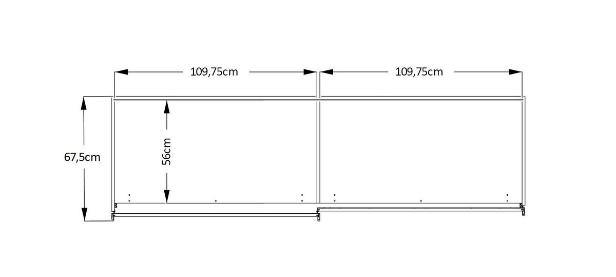 SCHWEBETÜRENSCHRANK in Anthrazit  - Anthrazit/Alufarben, Design, Holzwerkstoff/Metall (225/222/68cm) - Moderano