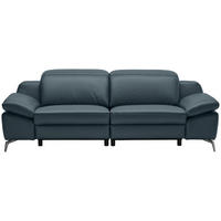 HÁROMÜLÉSES KANAPÉ bőr sötétkék  - sötétkék, Design, bőr/fém (234/83-99/110cm) - Celina Home