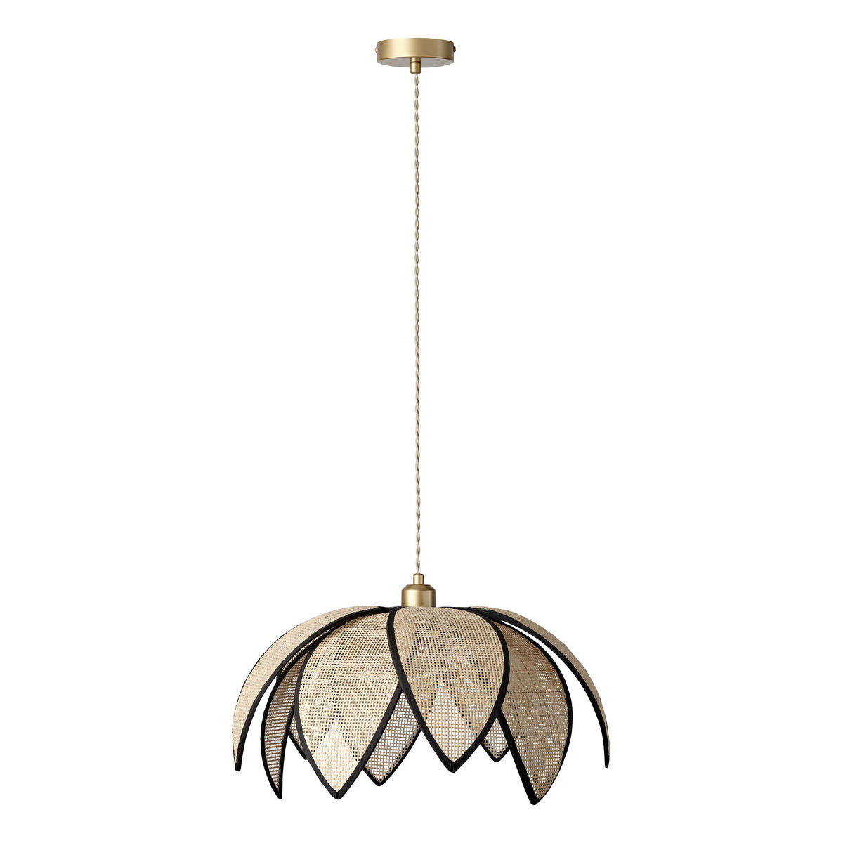 HÄNGELEUCHTE 48/134 cm  - Beige, Basics, Holz/Metall (48/134cm) - Osram