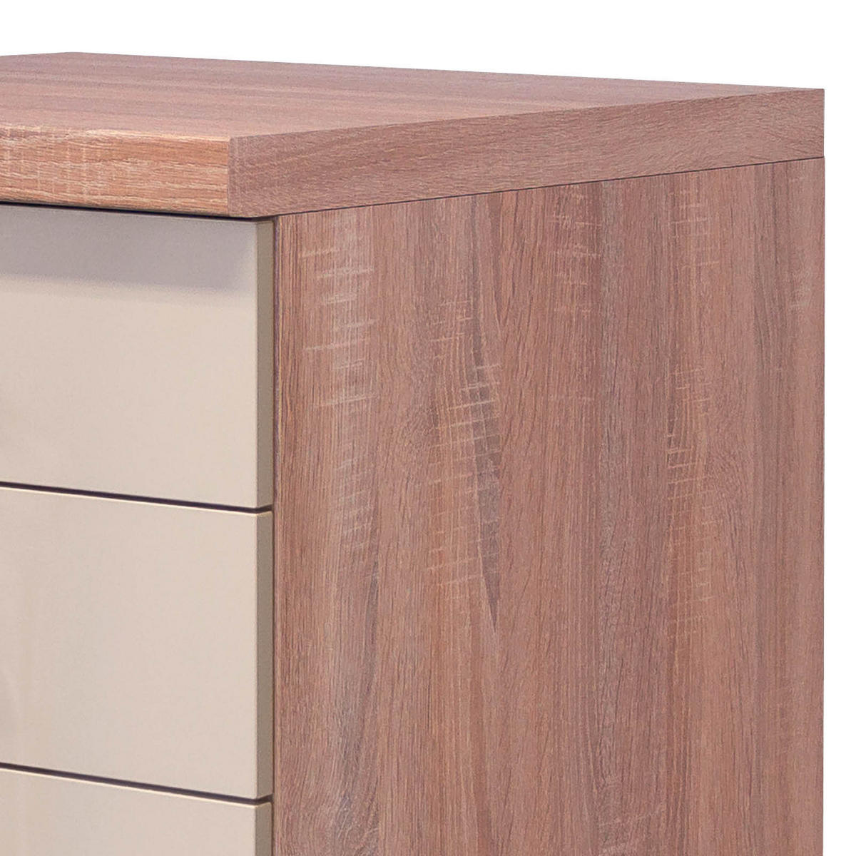 SCHUBKASTENUNTERSCHRANK 50/86/60 cm  in Sonoma Eiche, Kaschmir  - Kaschmir/Edelstahlfarben, MODERN, Holzwerkstoff/Metall (50/86/60cm) - FlexWell