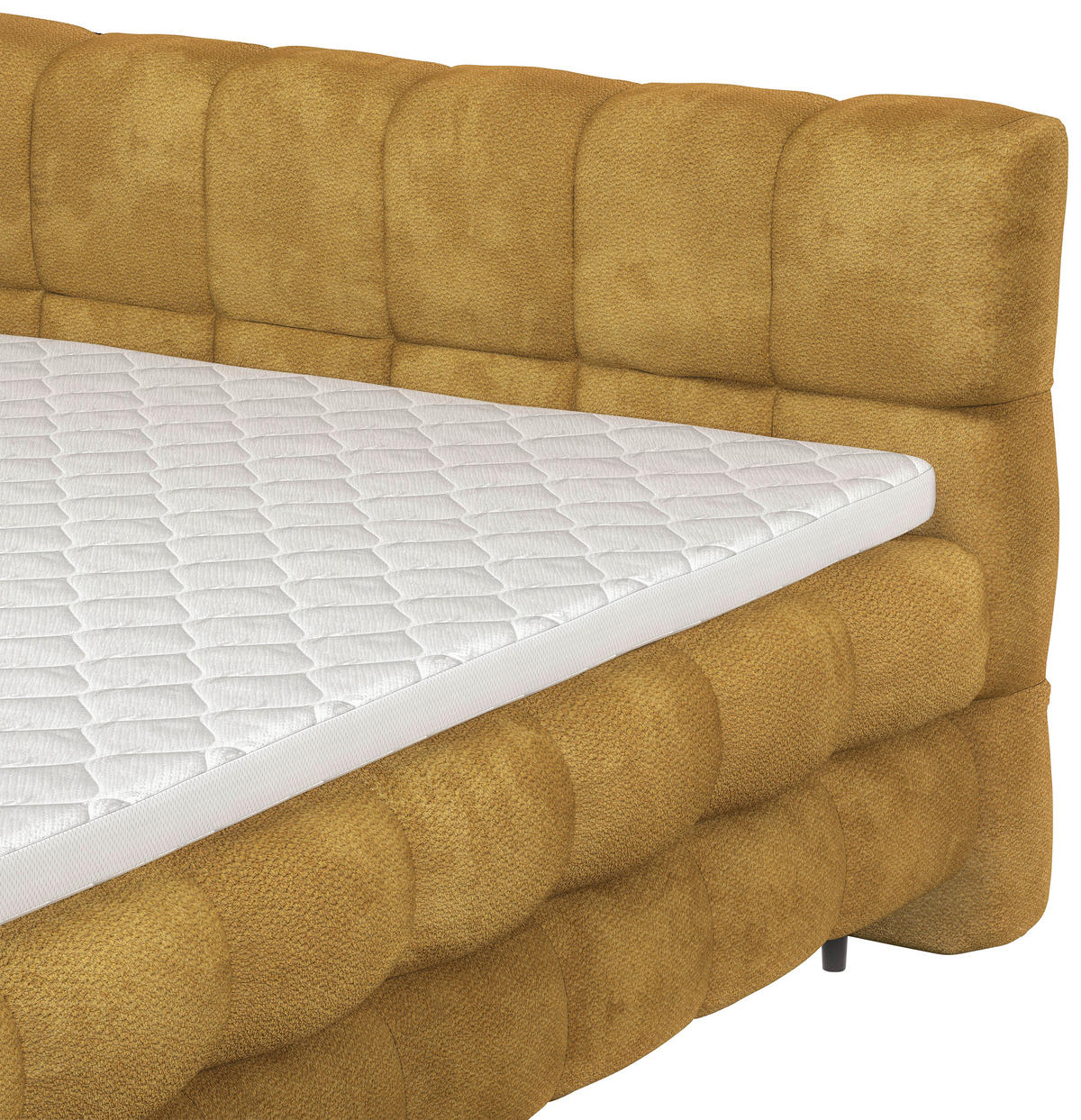 BOXBETT 200/200 cm  in Goldfarben  - Goldfarben/Schwarz, Design, Holz/Textil (200/200cm) - Ti'me
