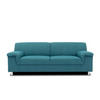 3-SITZER-SOFA Webstoff Petrol  - Chromfarben/Petrol, KONVENTIONELL, Textil/Metall (190/72/80cm) - MID.YOU