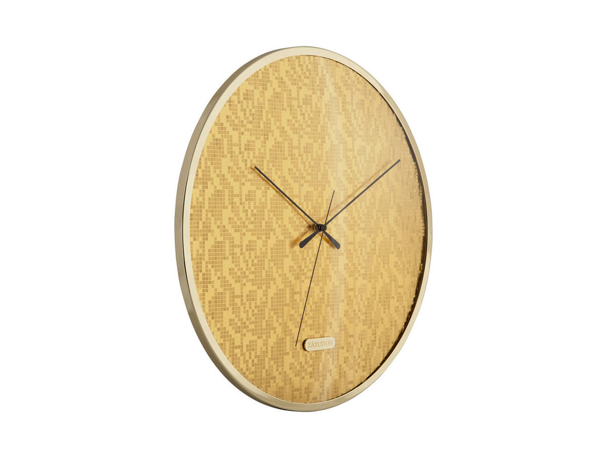WANDUHR 40/40/4.5 cm   - Goldfarben, KONVENTIONELL, Metall (40/40/4.5cm) - Karlsson