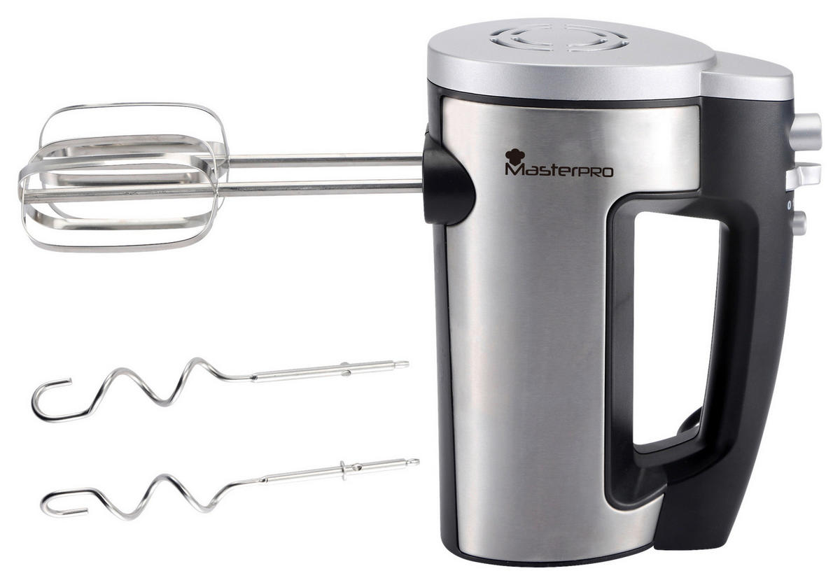 HANDMIXER  - Schwarz, Basics, Kunststoff/Metall (16/22/11cm) - Masterpro