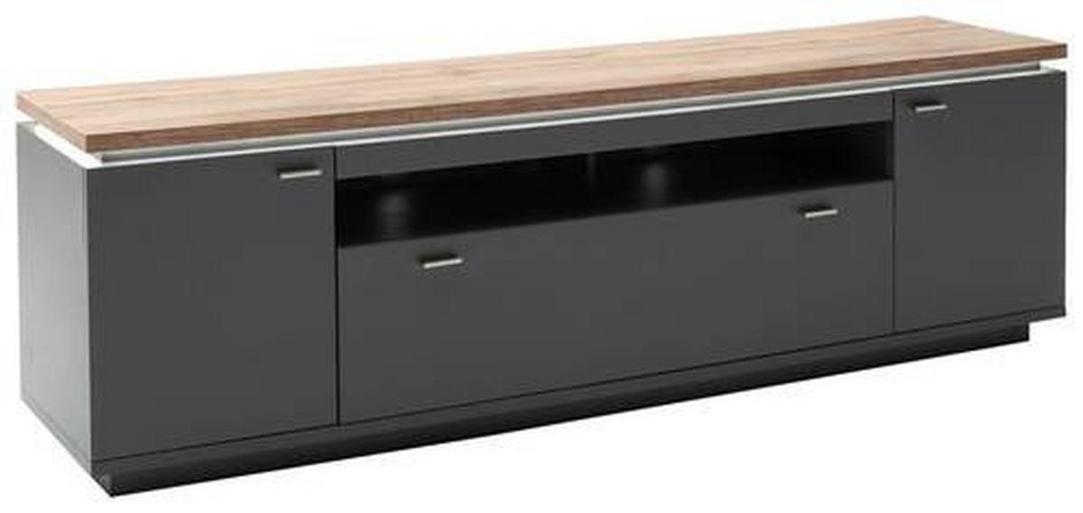 TV-ELEM 210/65/50 cm  - Wotan tölgy/szürke, Design, faalapú anyag/fém (210/65/50cm) - Stylife