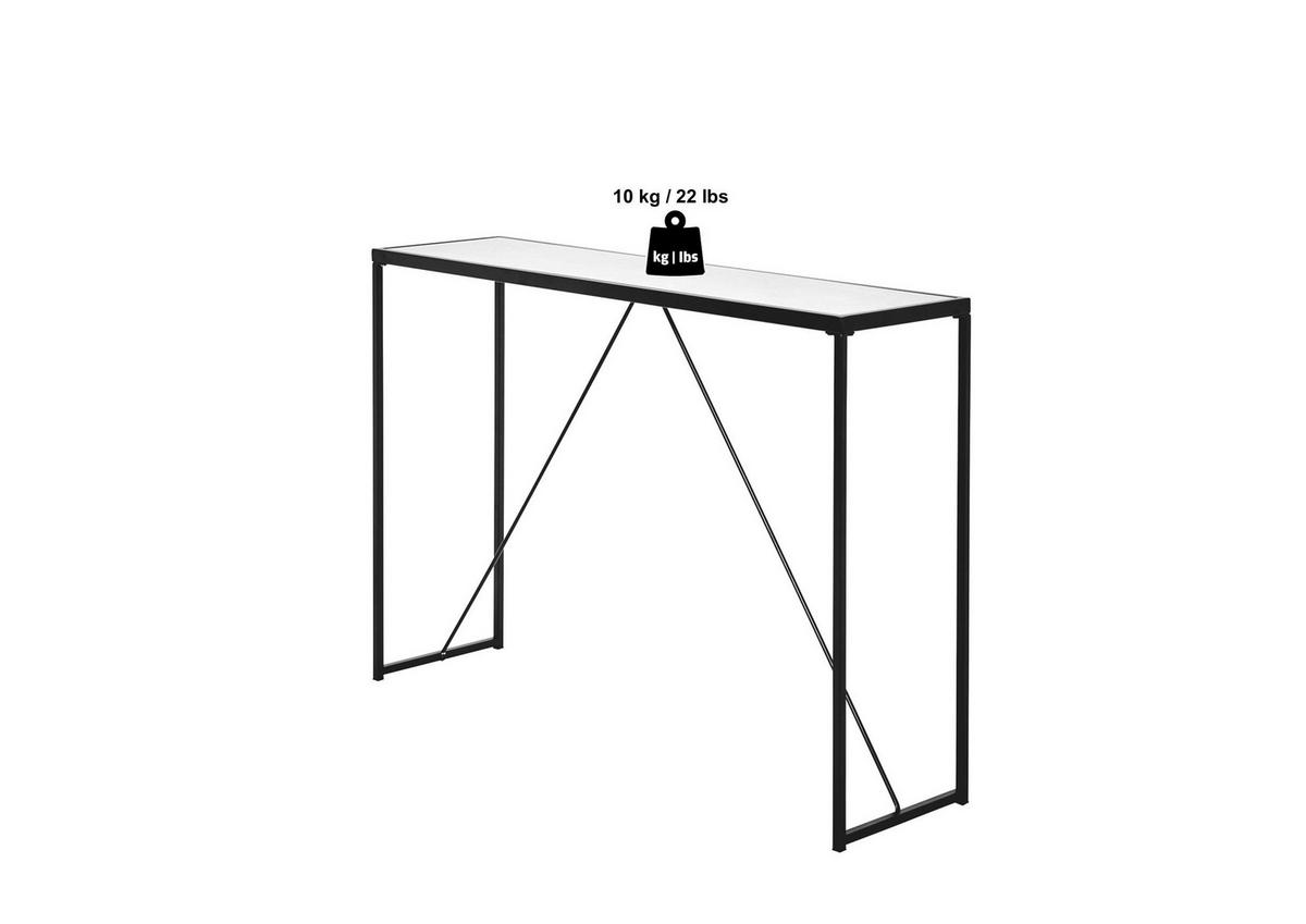 KONSOLENTISCH Goldfarben, Transparent  - Transparent/Goldfarben, KONVENTIONELL, Glas/Metall (111/30/76cm) - Livetastic