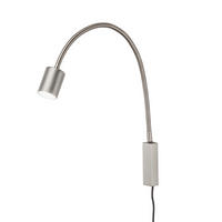 LED VÄGGLAMPA Justi 6/52 cm   - nickelfärgad, Klassisk, metall (6/52cm) - Fischer & Honsel