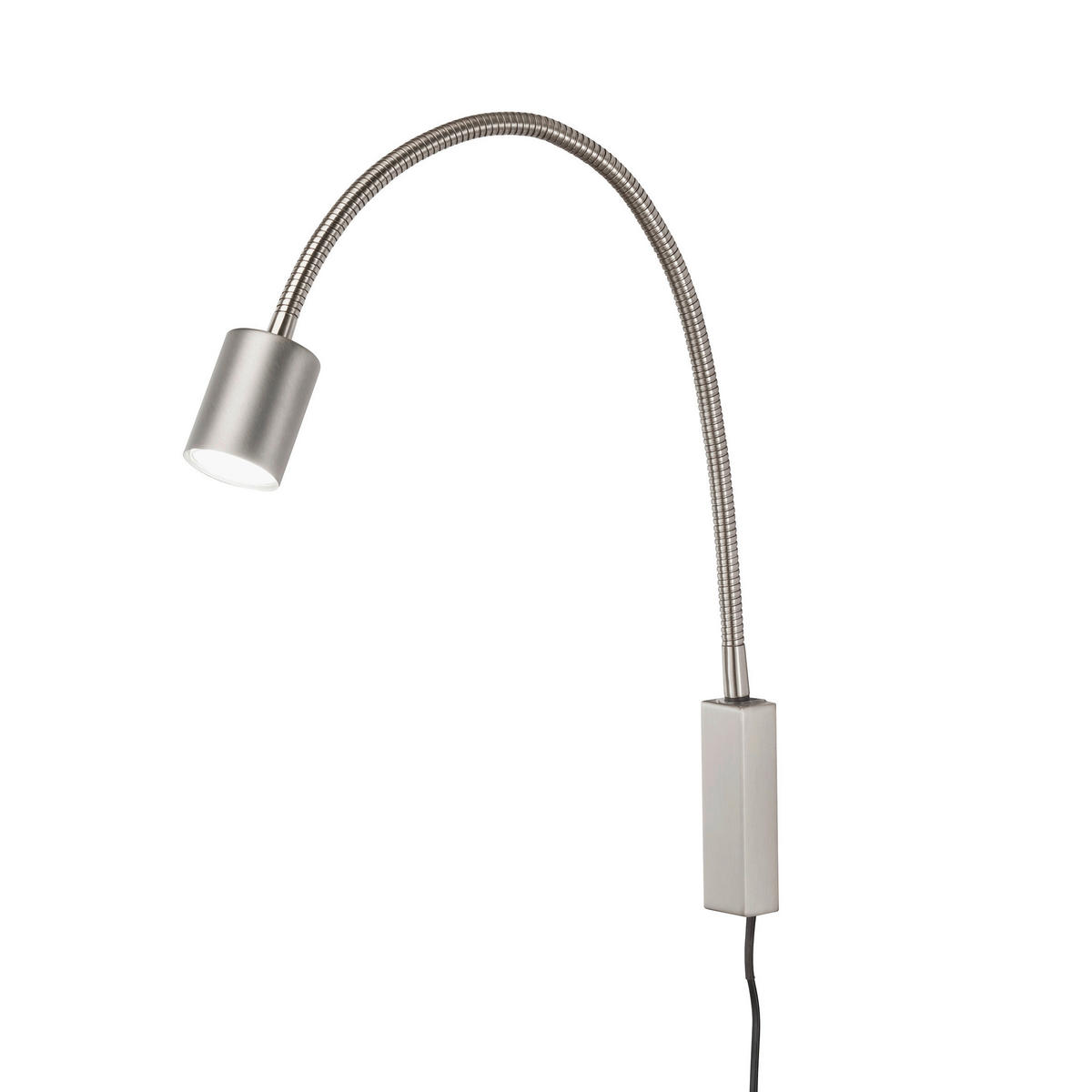 LED VÄGGLAMPA Justi 6/52 cm   - nickelfärgad, Klassisk, metall (6/52cm) - Fischer & Honsel