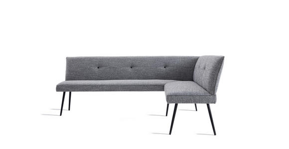 ECKBANK 210/170 cm  in Grau  - Schwarz/Grau, Design, Textil/Metall (210/170cm) - Hom`in