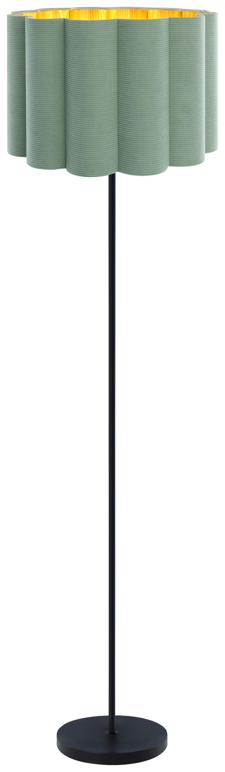 STEHLEUCHTE 40/150 cm    - Schwarz/Grün, Trend, Kunststoff/Textil (40/150cm) - Novel