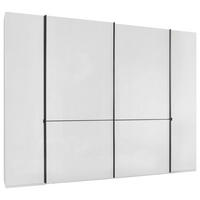 KLEIDERSCHRANK 300/236/67 cm,  in Champagner, 4 Tür(en)  - Champagner/Schwarz, MODERN, Glas/Holzwerkstoff (300/236/67cm) - Musterring