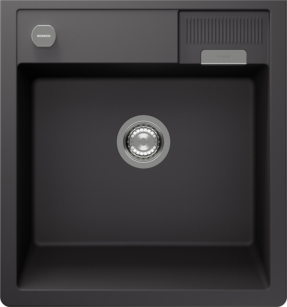 SPÜLE KALM100MDSK  - Dunkelgrau, Basics, Stein (59,8/33,6/63cm) - Schock