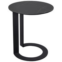 BEISTELLTISCH 48/48/55 cm Schwarz rund  - Schwarz, Design, Glas/Keramik (48/48/55cm) - Dieter Knoll