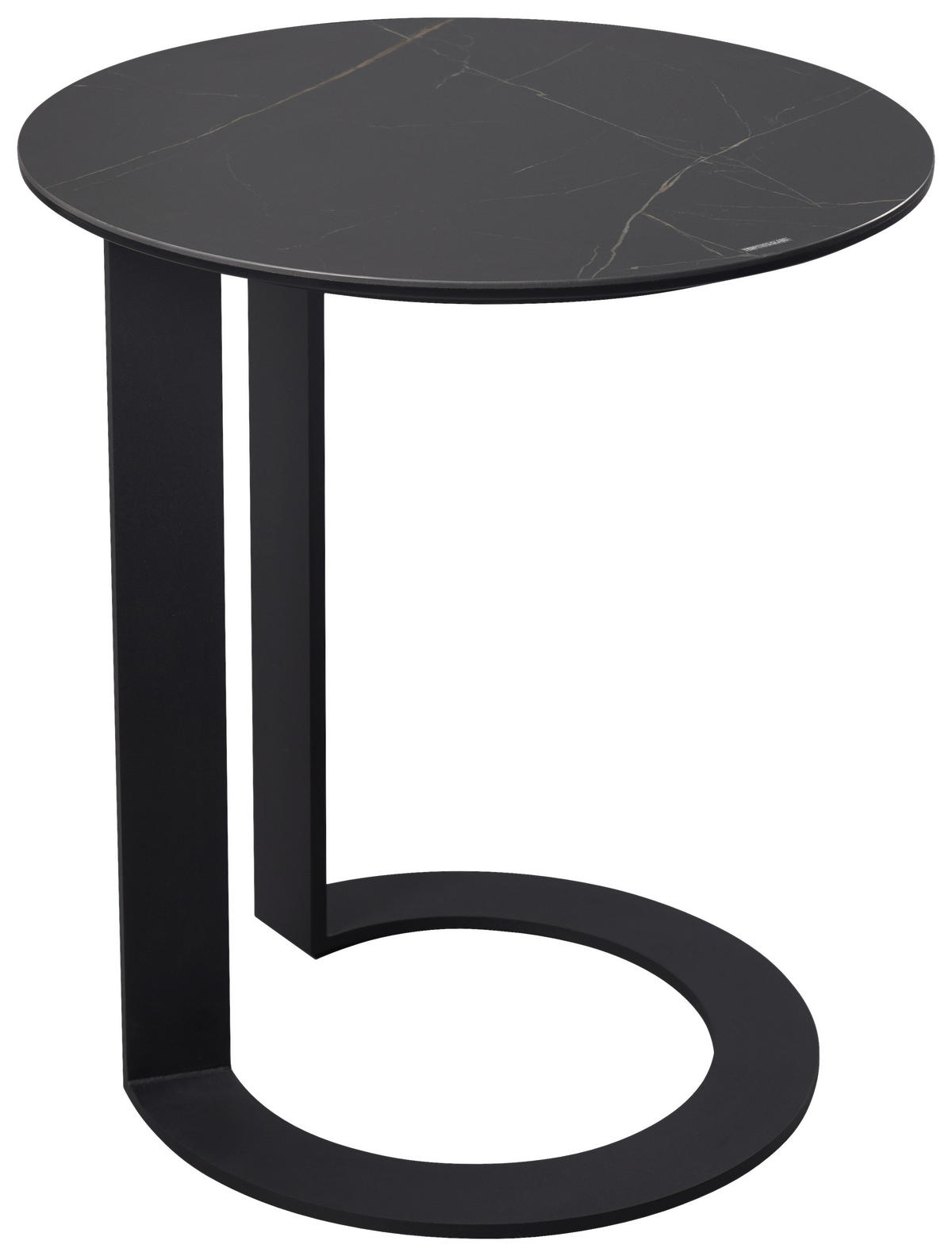 BEISTELLTISCH 48/48/55 cm Schwarz rund  - Schwarz, Design, Glas/Keramik (48/48/55cm) - Dieter Knoll