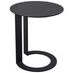 BEISTELLTISCH in Metall, Glas, Keramik 48/48/55 cm  - Schwarz, Design, Glas/Keramik (48/48/55cm) - Dieter Knoll