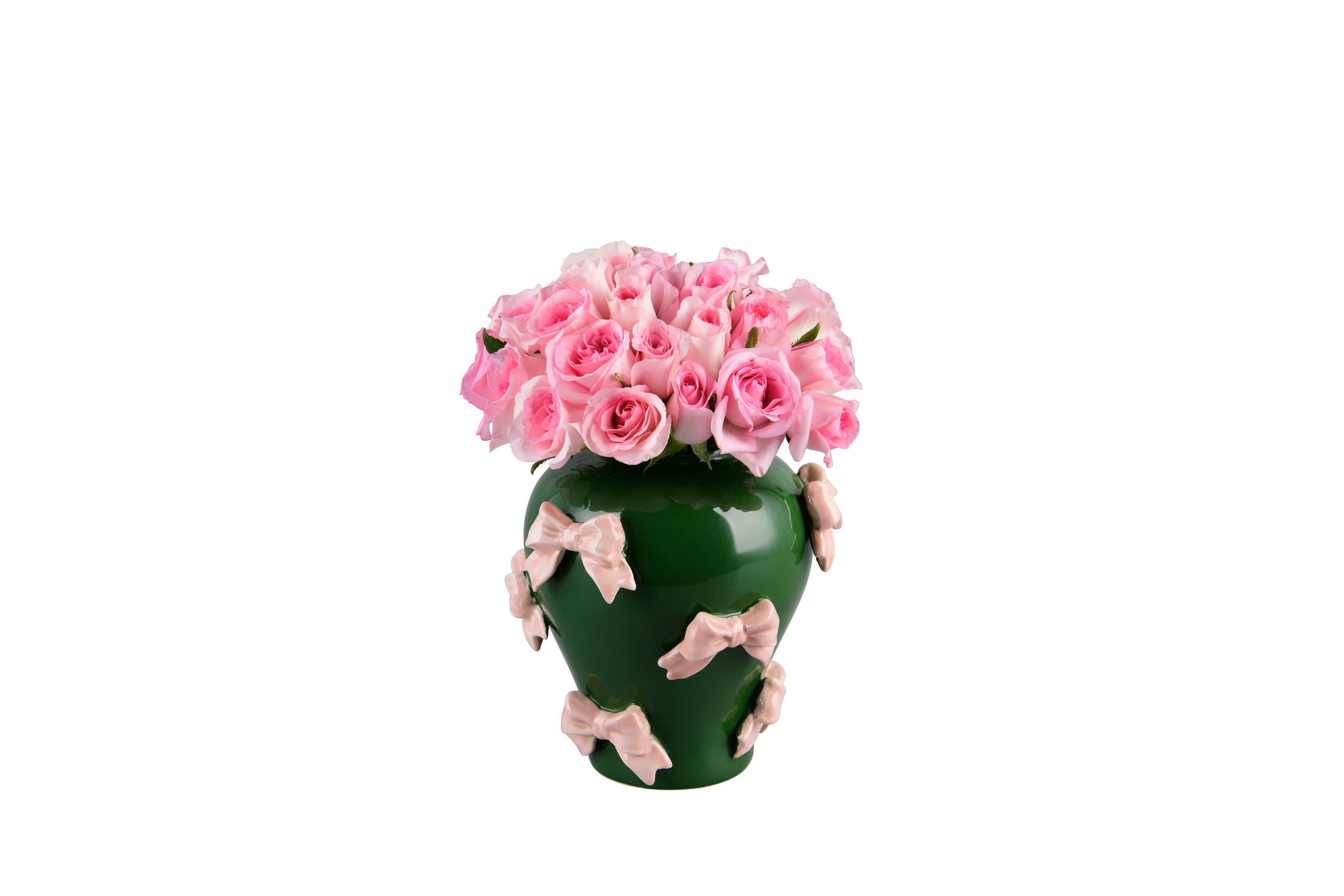 DEKOVASE  - Rosa/Grün, Basics, Keramik (21,5/22/21,5cm)