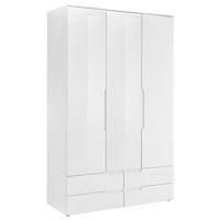 ORMAR S KLASIČNIM VRATIMA     - boje hrasta/bijela visoki sjaj, Moderno (126/208/57cm) - MID.YOU