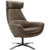 SESSEL in Mikrofaser Schlammfarben  - Schlammfarben/Schwarz, Modern, Textil/Metall (81/112/83cm) - Trendmanufaktur