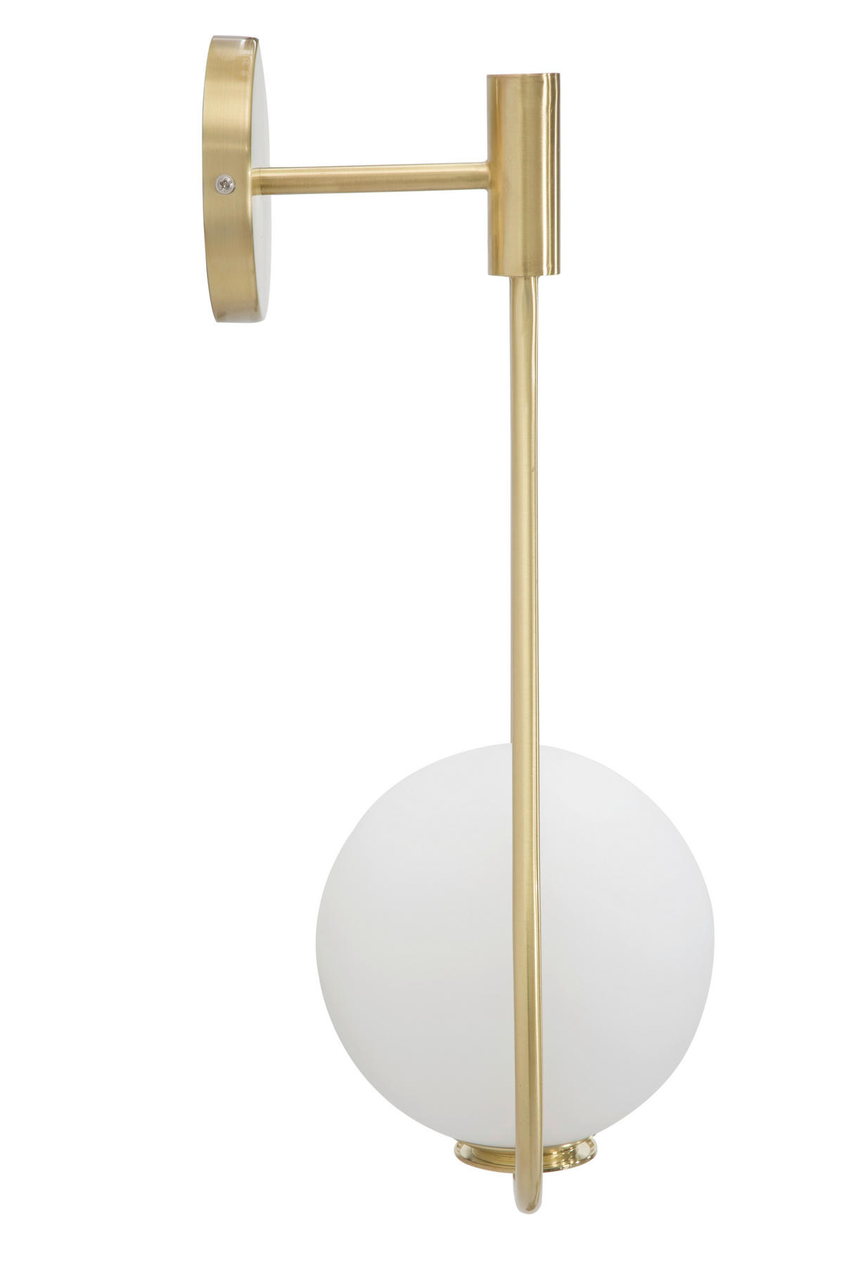 WANDLEUCHTE 24/20/52 cm  - Goldfarben/Weiß, Trend, Glas/Metall (24/20/52cm) - Mauro Ferretti
