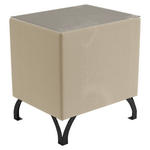 NACHTKÄSTCHEN 45/55/45 cm  in Beige  - Beige/Schwarz, Design, Glas/Textil (45/55/45cm) - Esposa