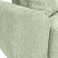 ECKSOFA  in Flachgewebe Hellgrün  - Schwarz/Hellgrün, KONVENTIONELL, Textil/Metall (295/180cm) - Carryhome