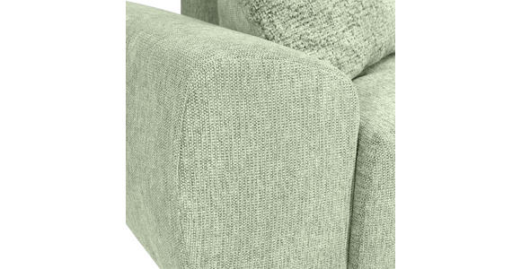 ECKSOFA  in Flachgewebe Hellgrün  - Schwarz/Hellgrün, KONVENTIONELL, Textil/Metall (295/180cm) - Carryhome