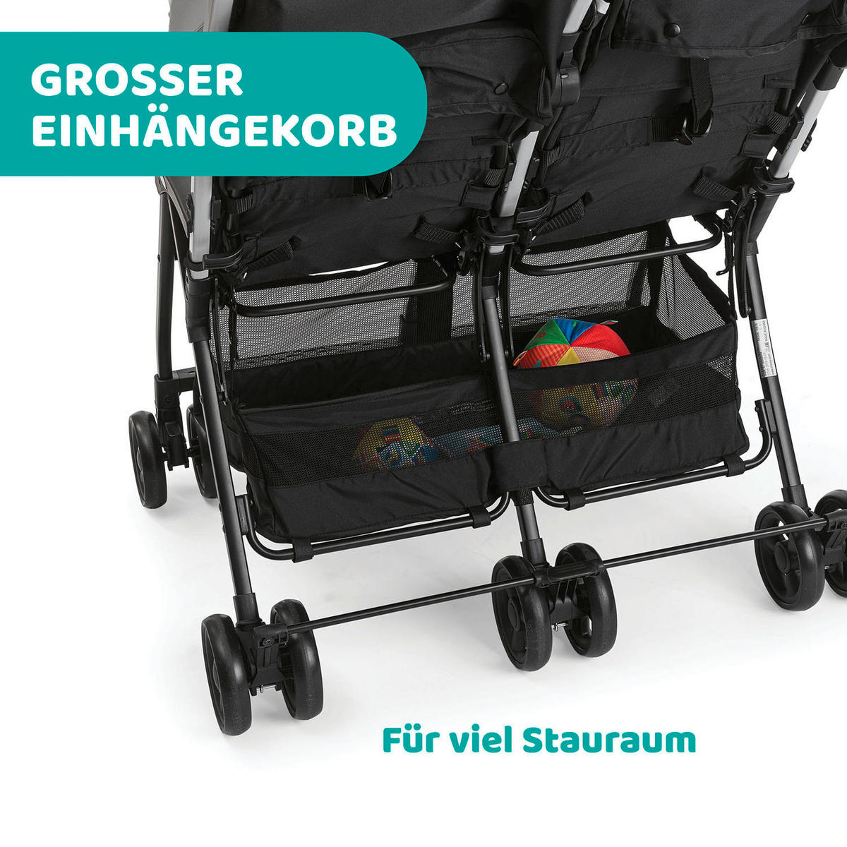 ZWILLINGSWAGEN OHLALÀ TWIN SIL  - Grau, Basics, Metall (78/101/88cm) - Chicco