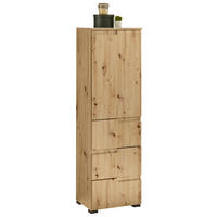 STREDNE VYSOKÁ SKRINKA, dub artisan, 40/134/32 cm - čierna/dub artisan, Modern, kompozitné drevo/plast (40/134/32cm) - MID.YOU