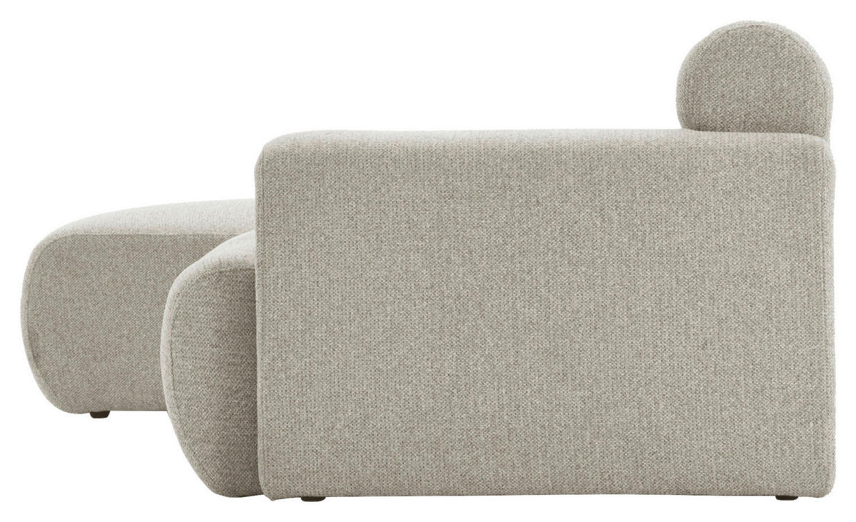 ECKSOFA Taupe Leinenoptik  - Taupe, Design, Holz/Textil (260/68/156cm) - P & B