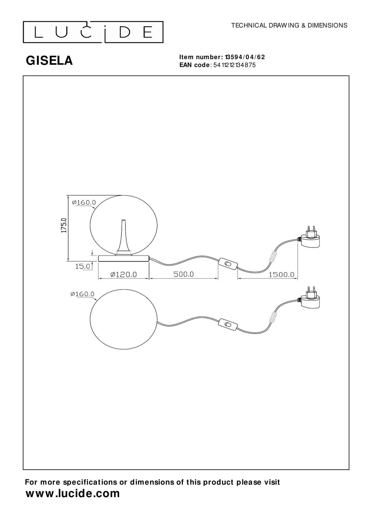 LED-TISCHLEUCHTE - Design (16/16/17.5cm) - Lucide