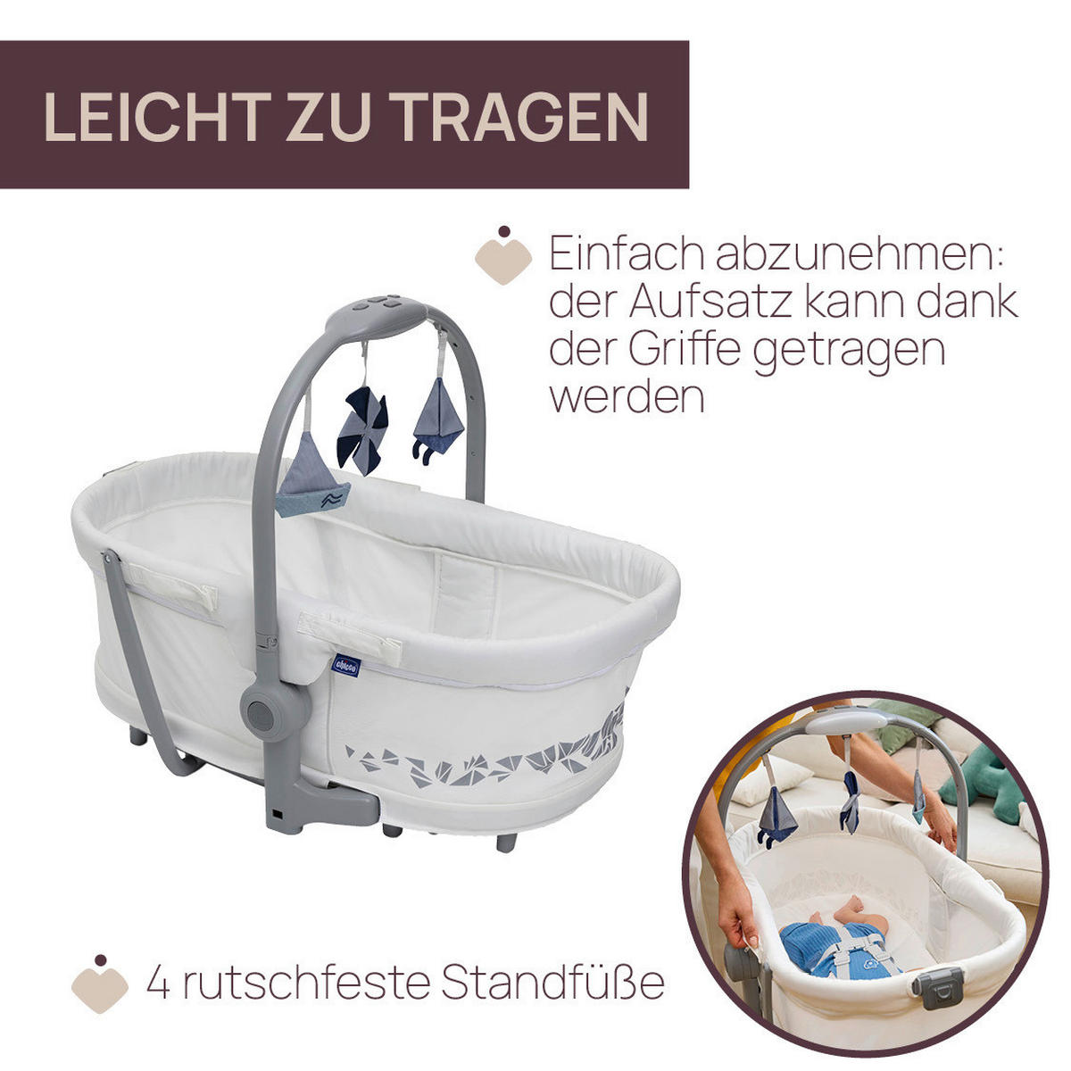 STUBENWAGEN BABY HUG PRO  Creme  - Creme, Basics (85/60/88-122cm) - Chicco