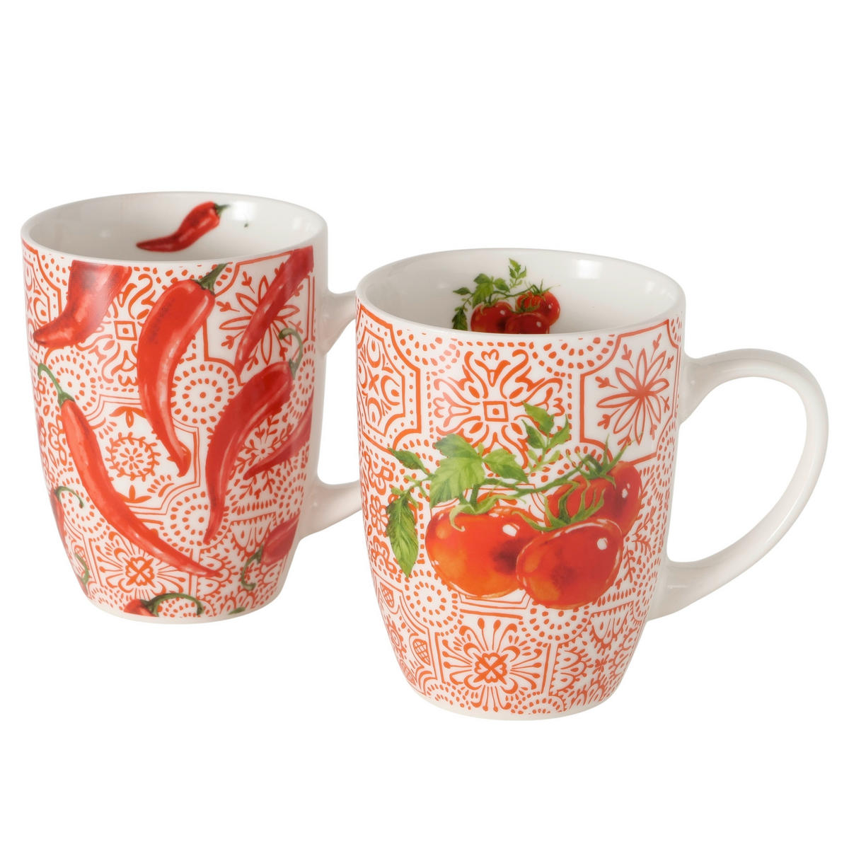 KAFFEEBECHER    - Rot, Trend, Keramik (12,5/8/10,5cm)