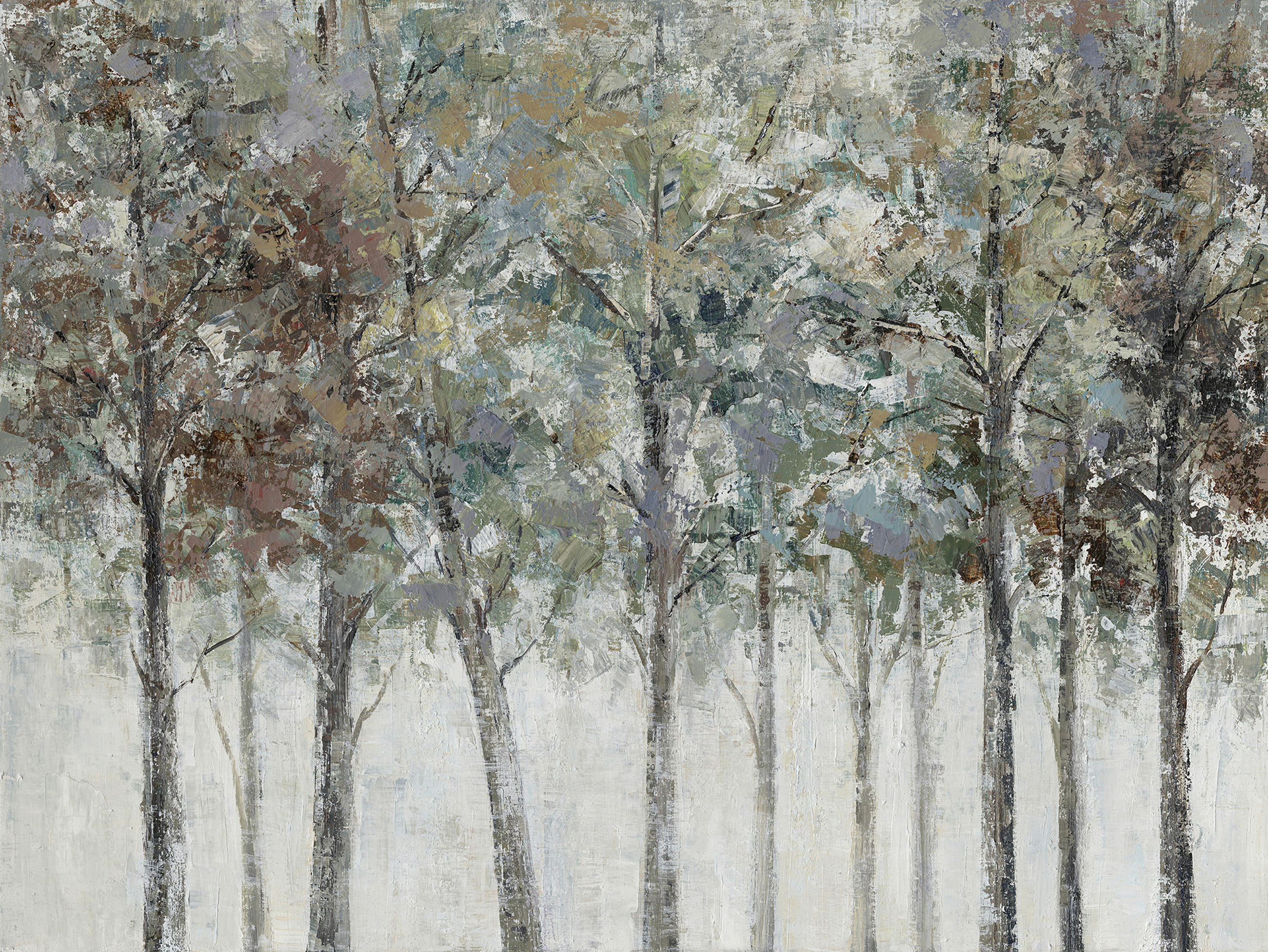OLJNA SLIKA 120/90 cm - siva/zelena, Natur, umetna masa/tekstil (120/90cm) - Monee