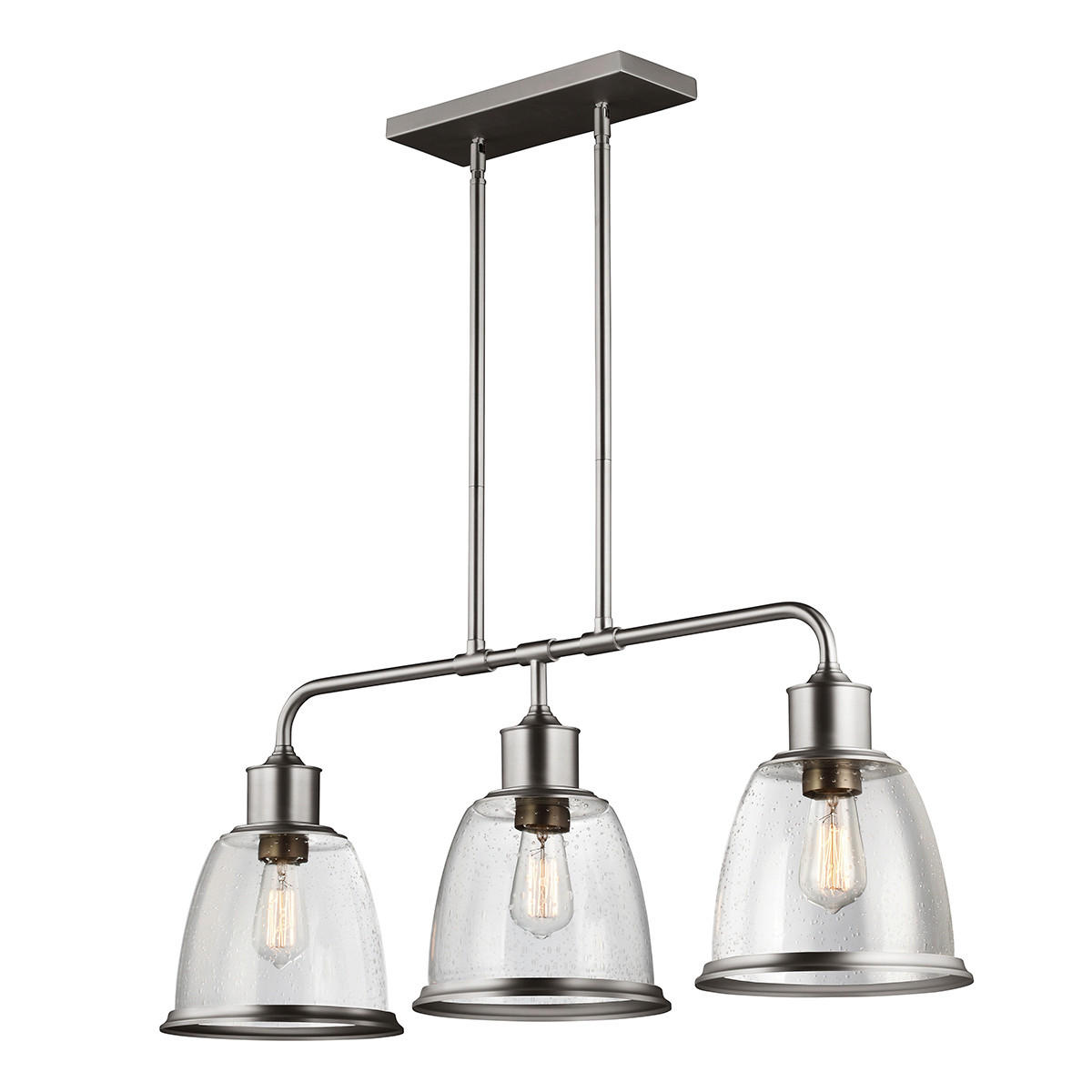 HÄNGLAMPA Hobson 91.4/24/57.8 cm  - nickelfärgad, Design, metall (91.4/24/57.8cm) - Elstead Lighting