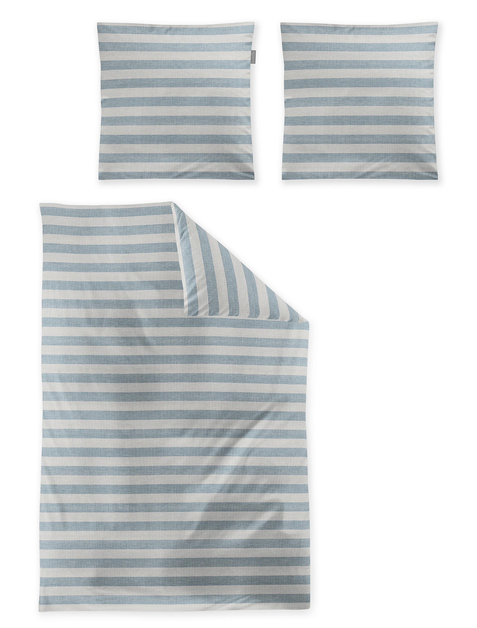 BETTWÄSCHE Makosatin 135/200 cm  - Blau, KONVENTIONELL, Textil (135/200cm) - Irisette