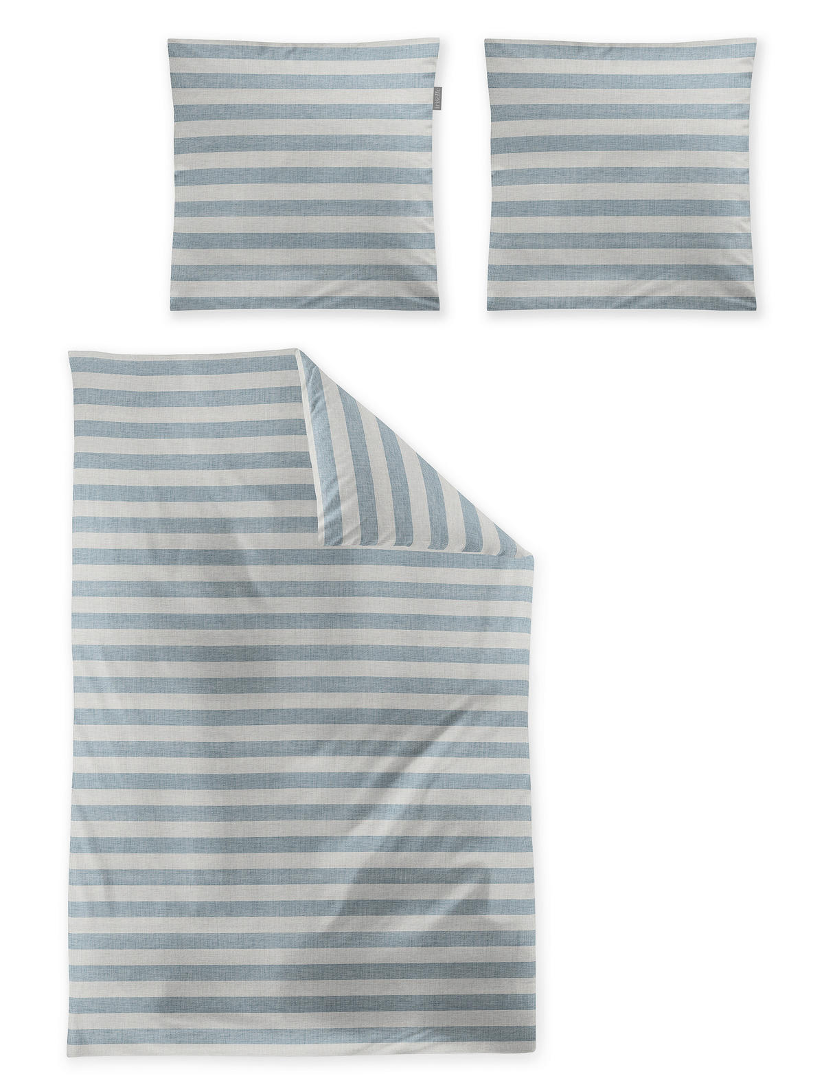 BETTWÄSCHE Makosatin 135/200 cm  - Blau, KONVENTIONELL, Textil (135/200cm) - Irisette