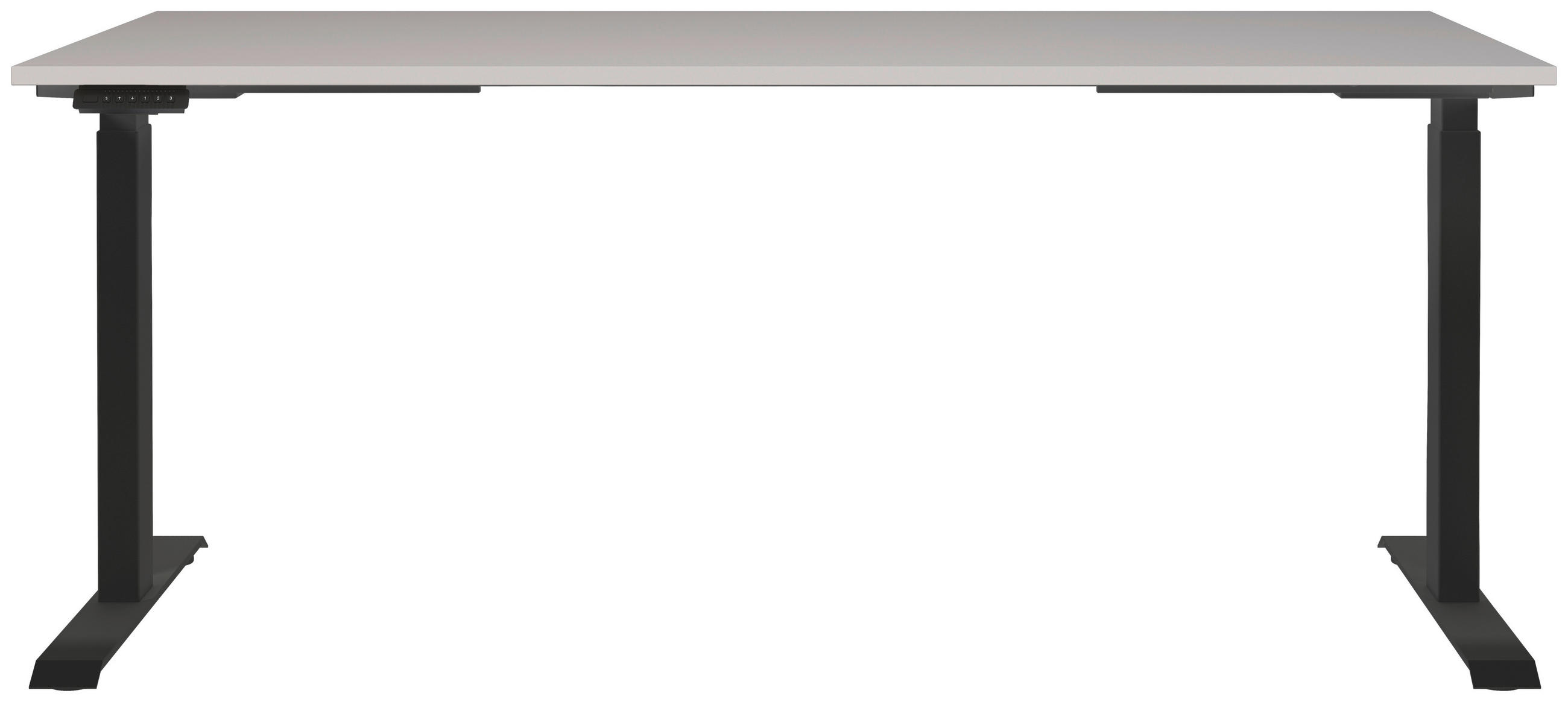 SCHREIBTISCH 180/80/72-118 cm  in Schwarz, Kaschmir  - Kaschmir/Schwarz, MODERN, Holzwerkstoff/Metall (180/80/72-118cm) - Novel