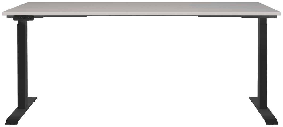 SCHREIBTISCH höhenverstellbar  - Kaschmir/Schwarz, MODERN, Holzwerkstoff/Metall (180/80/72-118cm) - Novel