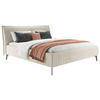 POLSTERBETT 180/200 cm  in Creme  - Creme/Schwarz, Design, Textil/Metall (180/200cm) - Lomoco