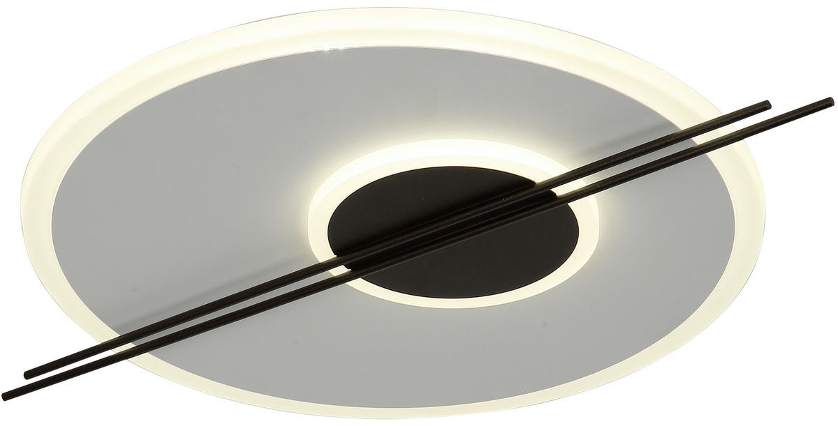 LED-DECKENLEUCHTE 33,5 W    50/37,2/5,5 cm  - Weiss/Braun, Lifestyle, Kunststoff/Metall (50/37,2/5,5cm) - Novel