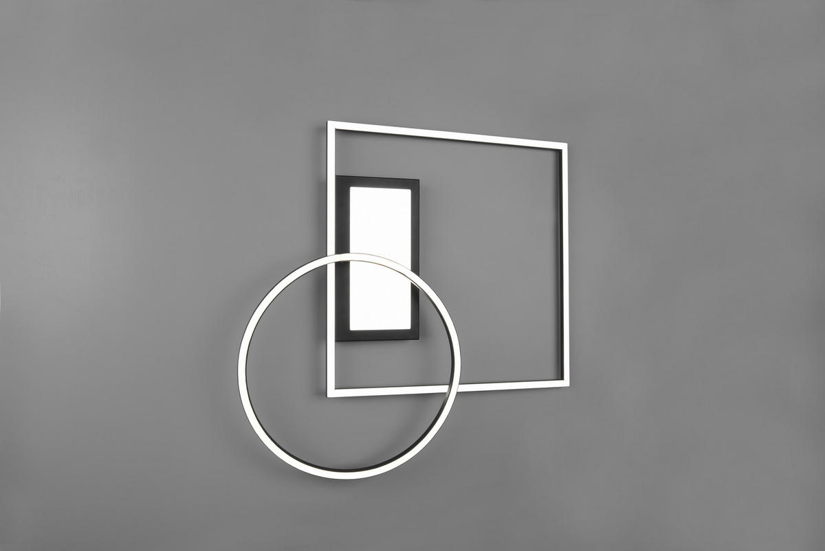 LED PLAFONJERA - crna, Dizajnerski, metal (64,5/9,0/86,5cm)
