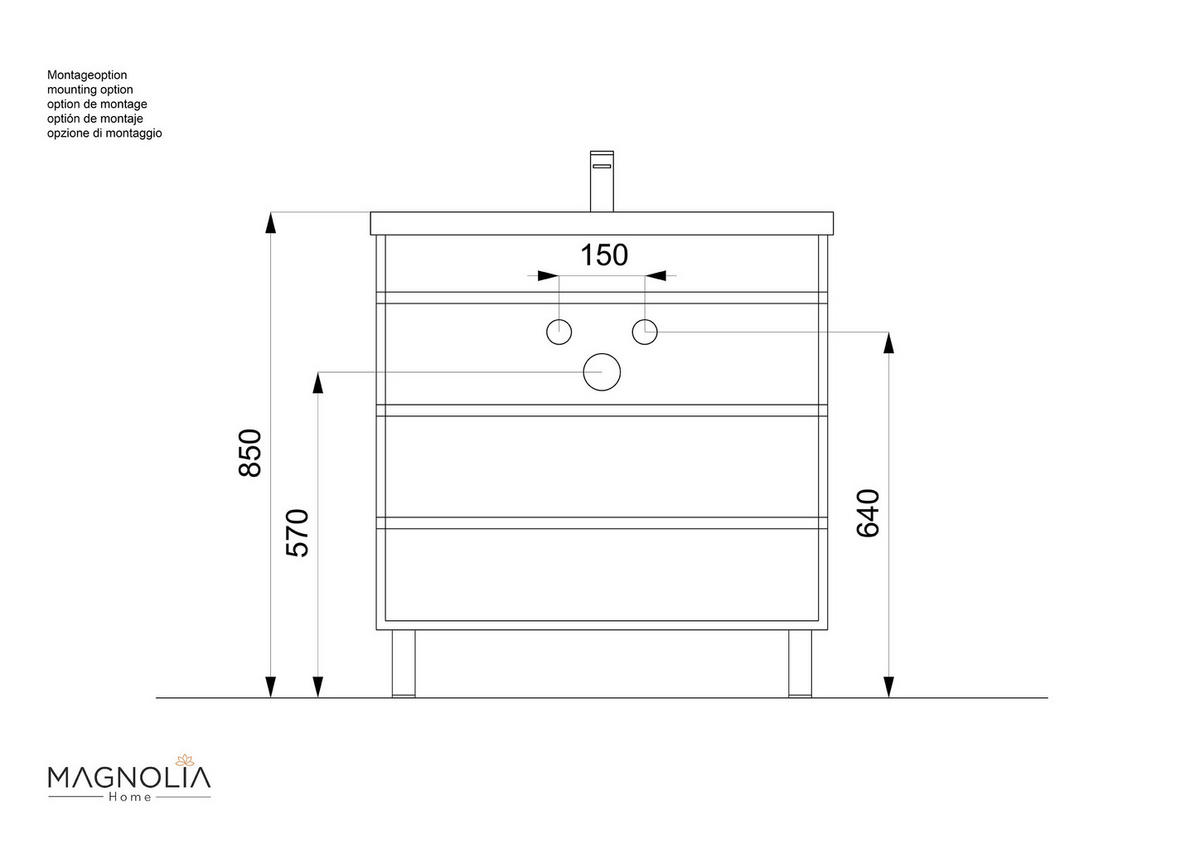 SKŘÍŇKA S UMYVADLEM,  - vysoce lesklá bílá, Trend, kompozitní dřevo/plast (80cm) - MID.YOU