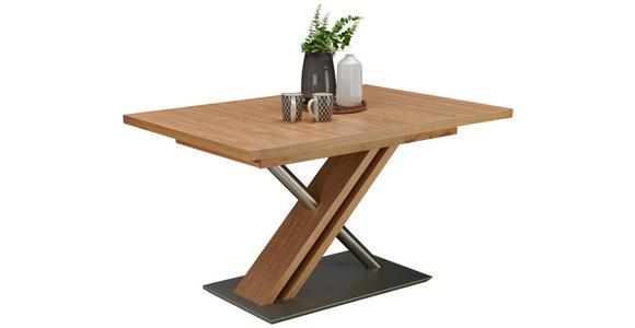 ESSTISCH in Holz, Metall, Holzwerkstoff 130-178/90/75 cm - Eichefarben, Design, Holz/Holzwerkstoff (130-178/90/75cm) - Moderano